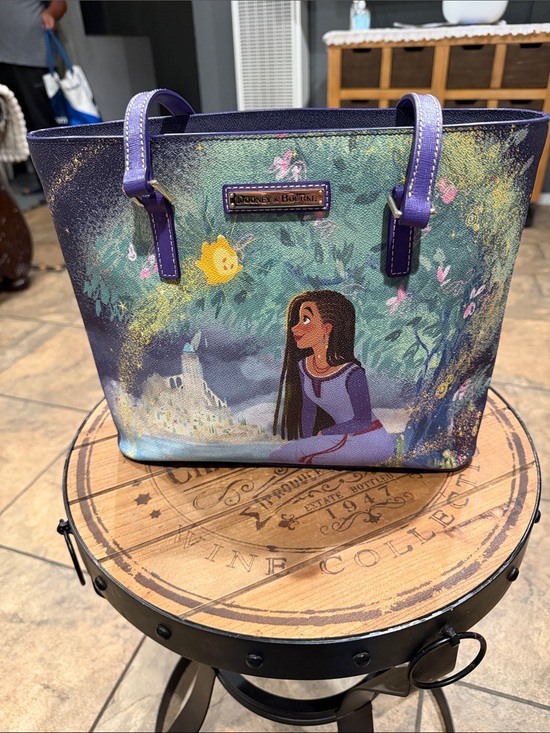 Dooney & Bourke Handbags - Dooney & Bourke Purple Illustrated Storybook Tote